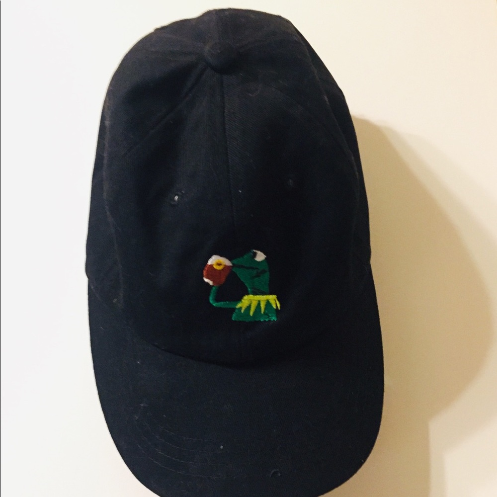 Kermit sipping tea meme hat